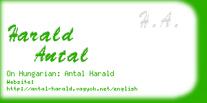 harald antal business card